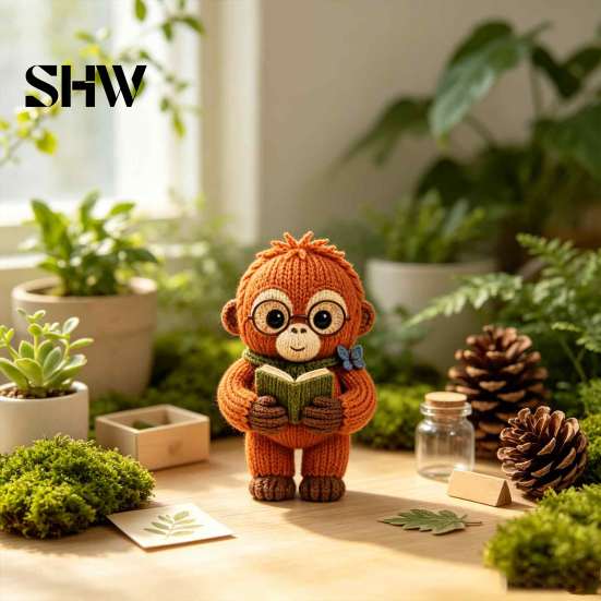 Small Animal Decoration Handmade Knitted Doll for Kids, Soft Crochet Forest Plush Toy, Healing Gift Friends Cute Hand Woven Stuffed Doll, Unique