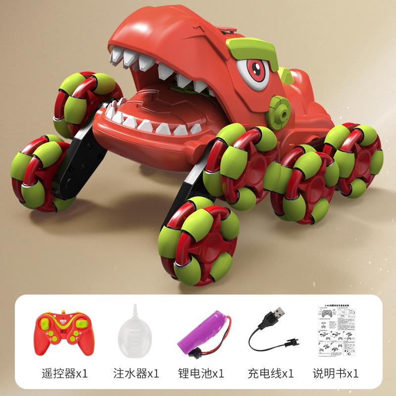 Восьмиколесный динозавр с дистанционным управлением, трюковая машина, спрей, скалолазание, дети, мальчик, электрическая игрушка, дистанционный контроль, машина