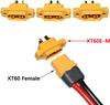 10x XT60E-M Male Connectors for RC Lipo Batteries – High Quality Secure Connection – for Drones, RC Cars – Yellow