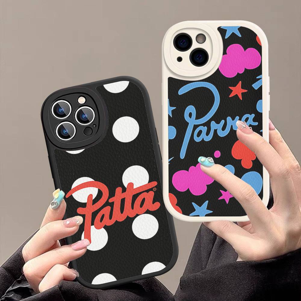 Модный Чехол для Телефона P-pattas Для IPhone 16 15 14 13 12 11 Pro Max Plus Кожаный Ударопрочный Чехол