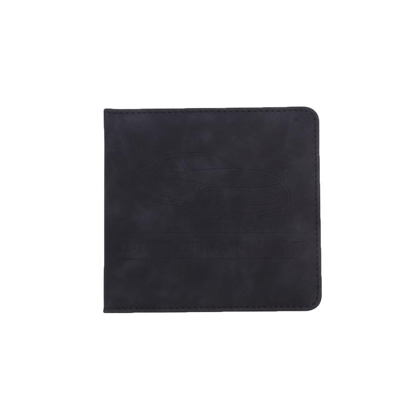 Car Insurance Information File Protection Case Folder PU Leather Short Motorcycle Driving License Protection Case Storage Bag