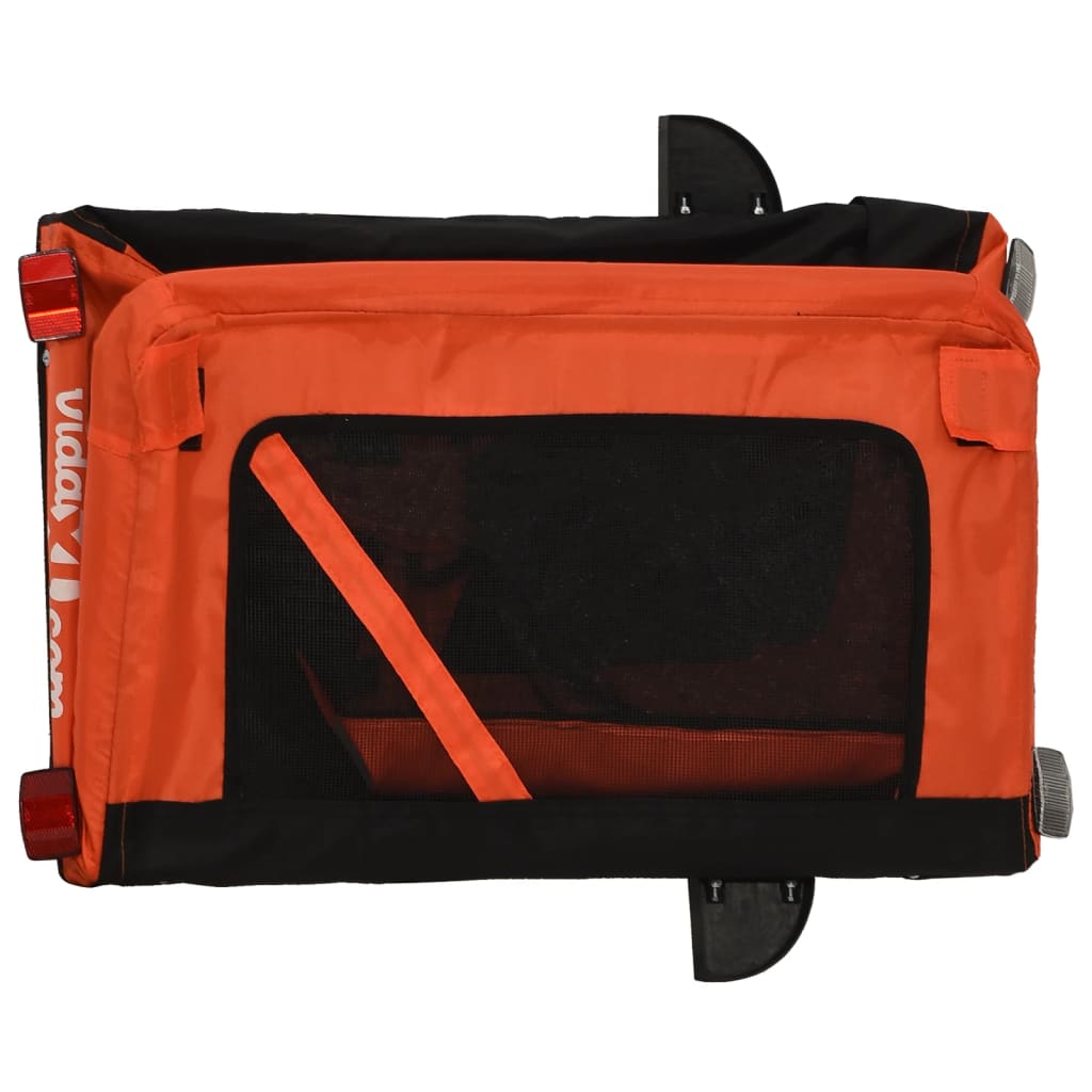 Bicycle Trailer for Dogs Orange and Black Oxford Fabric & Iron