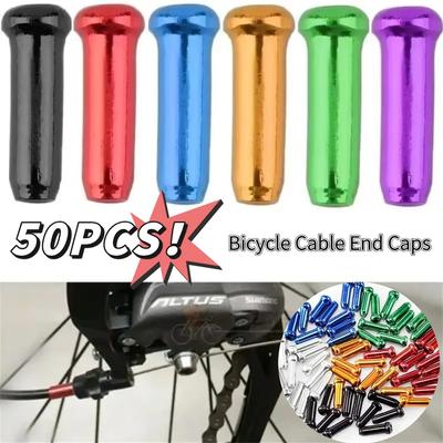 Bicycle Line Pipeline Заглушка тросика заднего переключателя 50 шт. Заглушка сердечника тросика тормоза переменной скорости Анодированный алюминиевый сплав Аксессуары для горного велосипеда