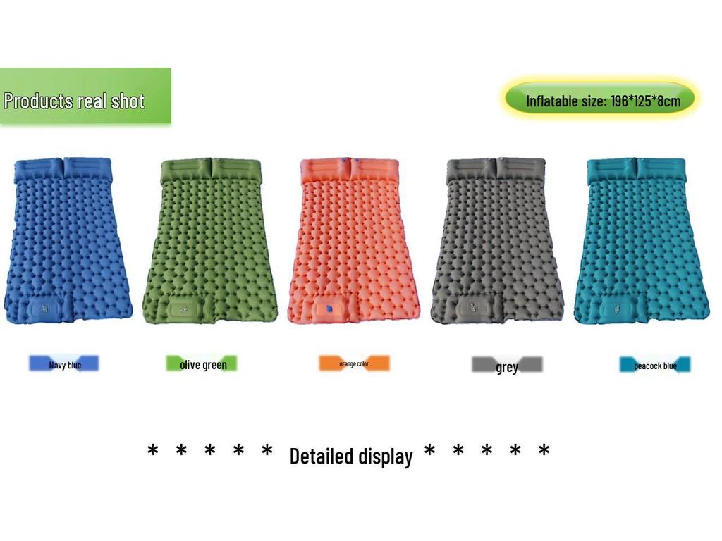 Портативный Легкий Надувной Матрас для Кемпинга: Влагозащищенный надувной коврик для использования в автомобиле и в походе