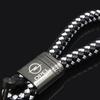 AAAJL1 Leather Rope KeyChain Hand Woven Horseshoe Buckle Key Ring Car Key Rings For opel astra g h j insignia zafira corsa d c vivaro z