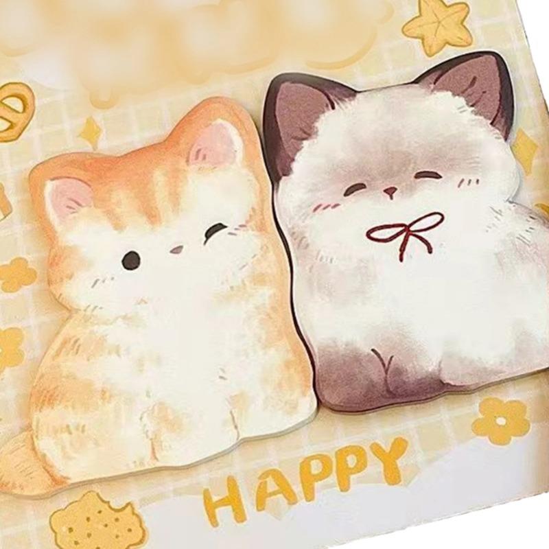 20 Sheets Cute Cartoon Animal Sticky Notes Memo Sticky Note Animal Notepad Page Markers Flags for Home School Office