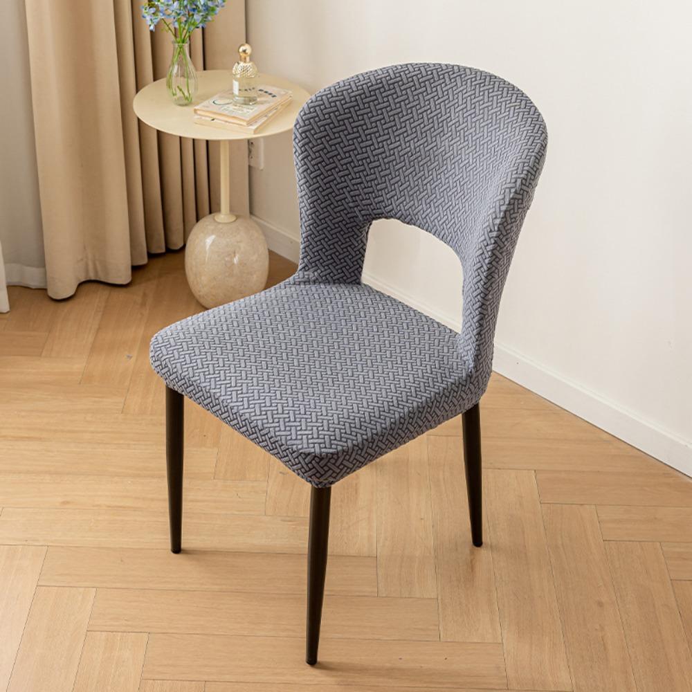 Elastic Arc Armchair Covers Hollow Back Dining Chair Covers Curved Chair Cover Seat Cover