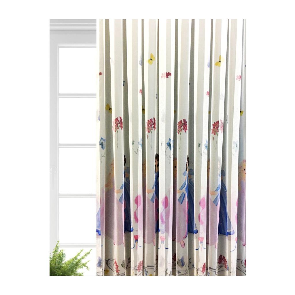 Занавеска из тюля принцессы с нормальным ворсом, одностворчатая