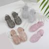 Children's Sandals For Summer Wearing, Crystal  Shoes, Hollowed Out And Breathable, Baby Hole Shoes, Buckle, Medium To Large Girls' Sandals