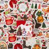 46 Pcs Merry Christmas Series Decorative Box Stickers Scrapbooking Stick Label Diary Stationery Album Blessing Sticker