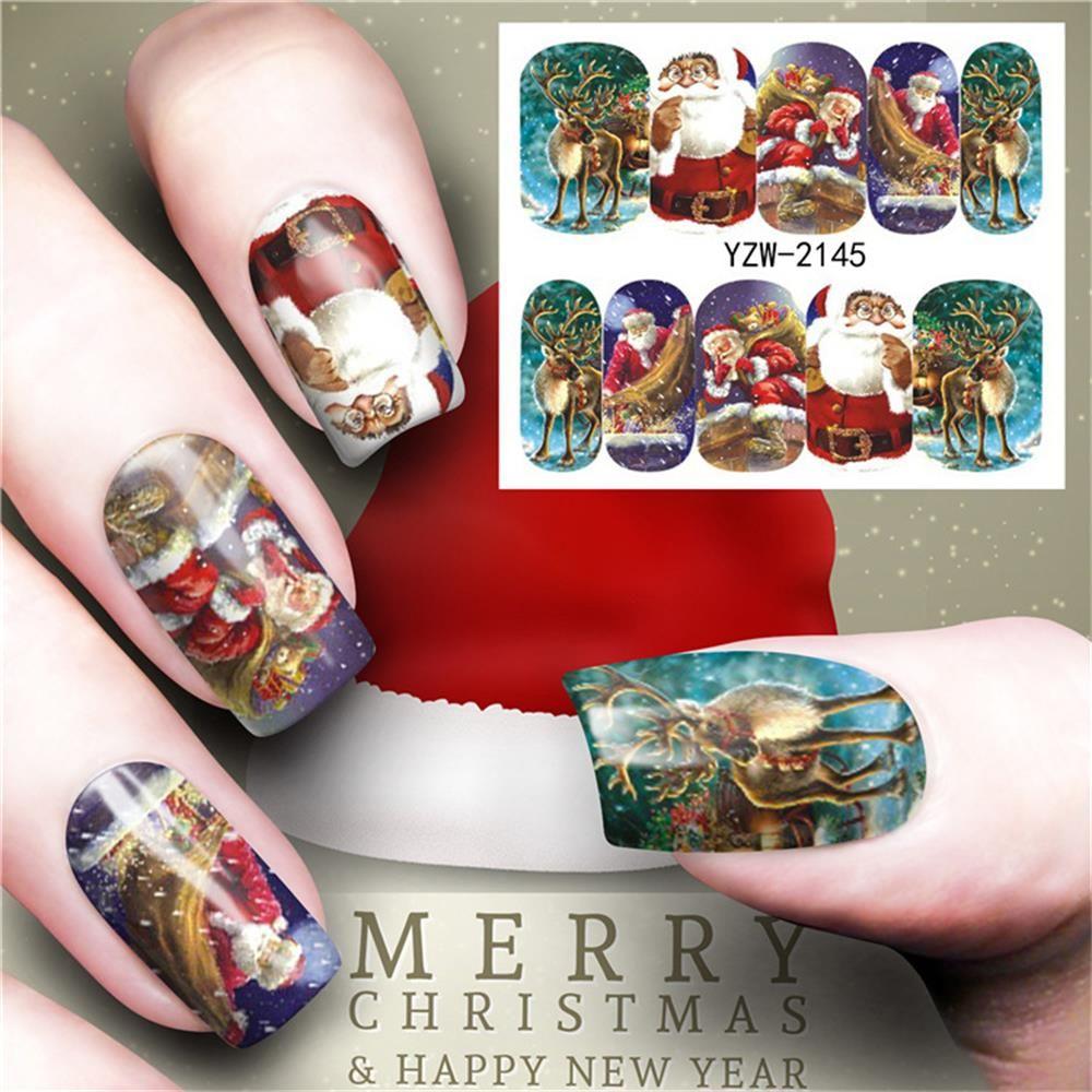 Snowmen Decals Beauty Nail Art Stickers Christmas Decoration Stickers Water Transfer