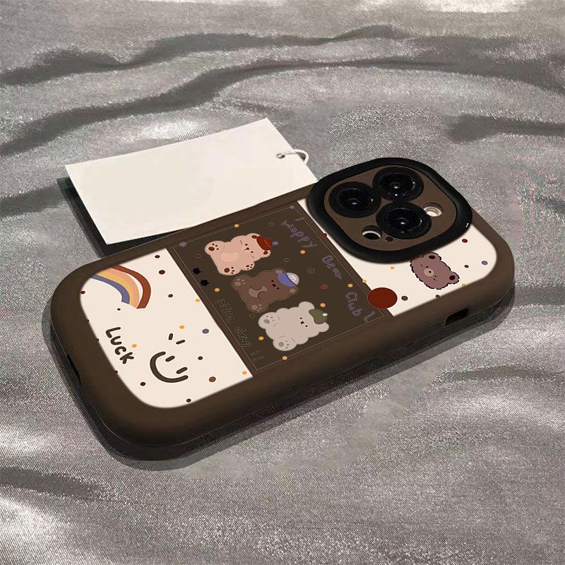 Фоторамка Медведь для Чехла Телефона Apple 17/15 PROMAX для iPhone 14/13 Новый Мультяшный Милый