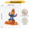 Disney digital oil painting Stitch with pumpkins painting art handmade diy home decorations