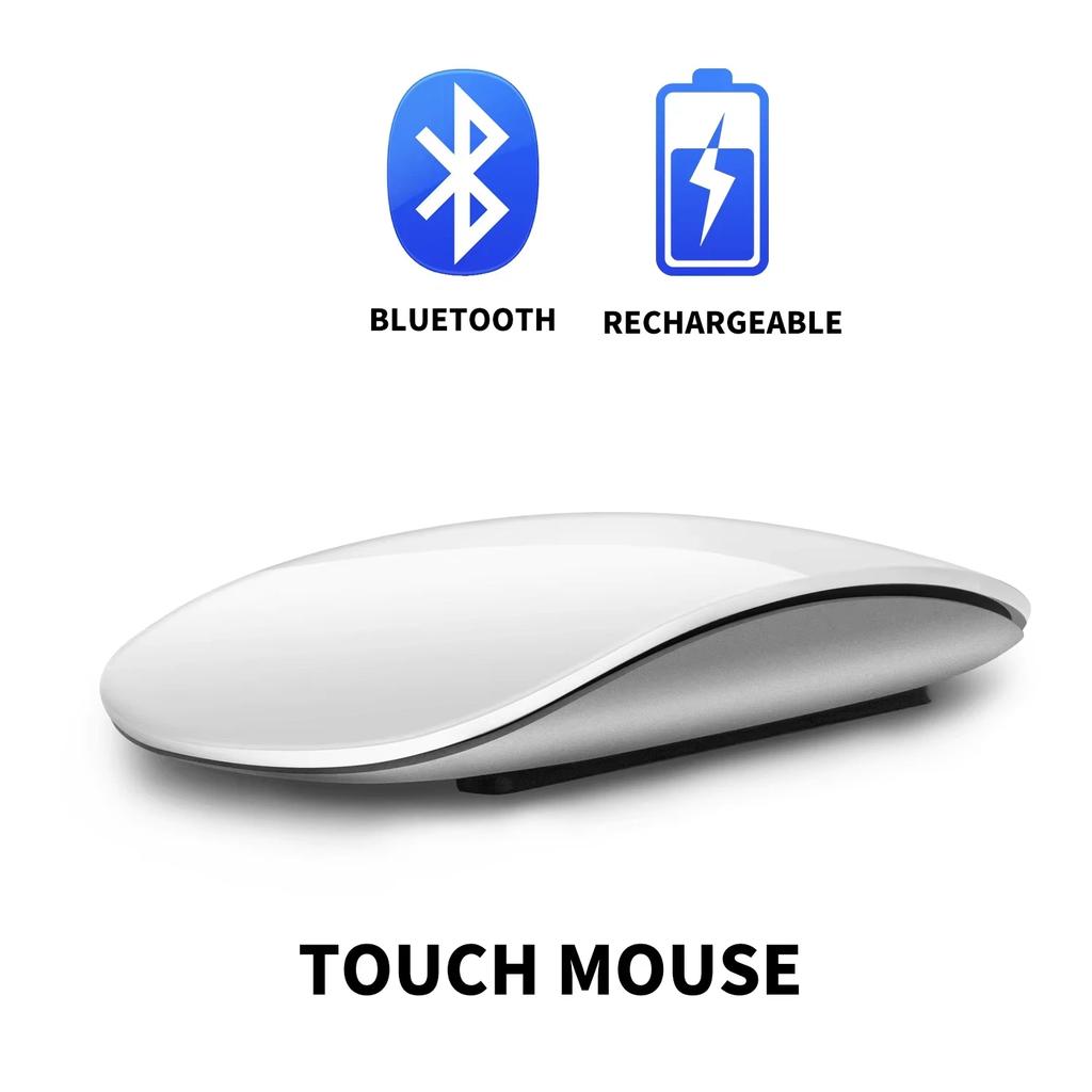 Беспроводная Bluetooth Компьютерная Мышь Magic Двухрежимная Бесшумная Перезаряжаемая Сенсорная Тонкая Эргономичная Мышь для ПК Для Macbook Air