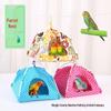 Peony Parrot Tent: Canvas Cockatiel & Monk Bird Sleeping Nest, Floor-Standing & Hanging