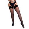 Новые модные эластичные колготки больших размеров, черные, красные, кружевные, прозрачные, высокие чулки с поясом для чулок, сексуальные колготки для женщин больших размеров
