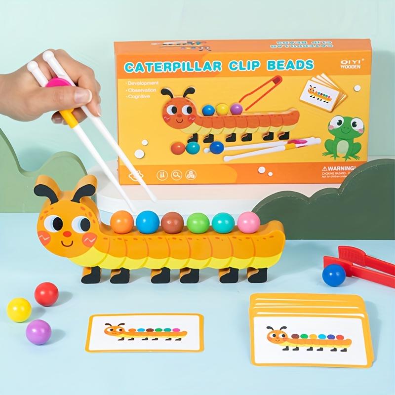 Игра нанизывание бусин с животными Деревянная, красочная, игрушка для координации рук и глаз для детей, развивает креативность, навыки мышления, обучающая игрушка, игривый дизайн