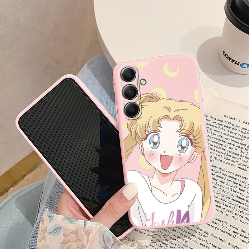 Мягкий силиконовый розовый чехол с рисунком для девочек для Samsung A55 M35 M34 S24 Xiaomi Redmi Note 13 Pro 13C Poco C65 iPhone 15, защитный противоударный чехол для камеры