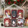 Cute Christmas Tinplate Gift Box Mini Santa Claus Tinplate Box Metal Candy Box  Party Favors