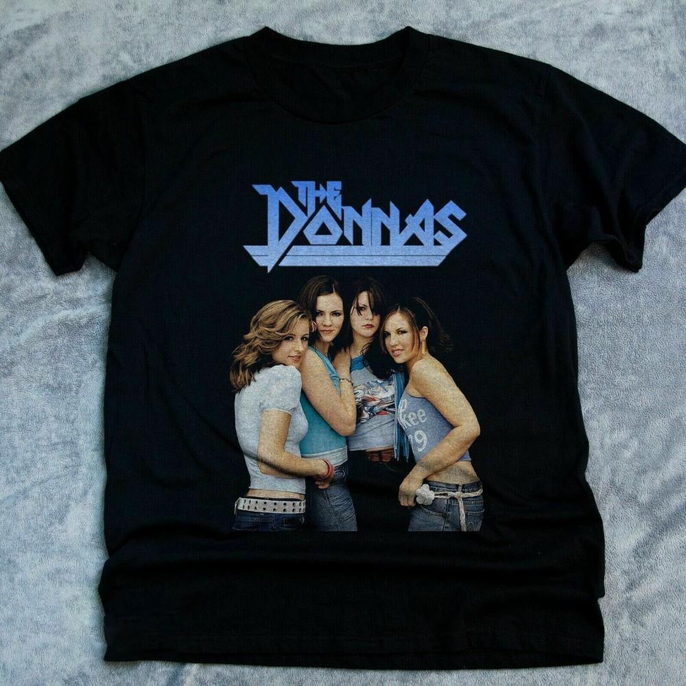 Мужская футболка The Donnas Американская рок-группа Черный хлопок Все размеры Унисекс Футболка