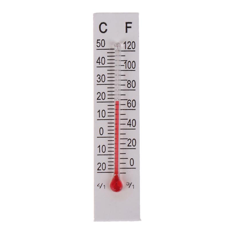 10 Pcs 5Cmx1.1Cm Miniature Paper Cardboard Thermometer Indoor -20-50 Celsius