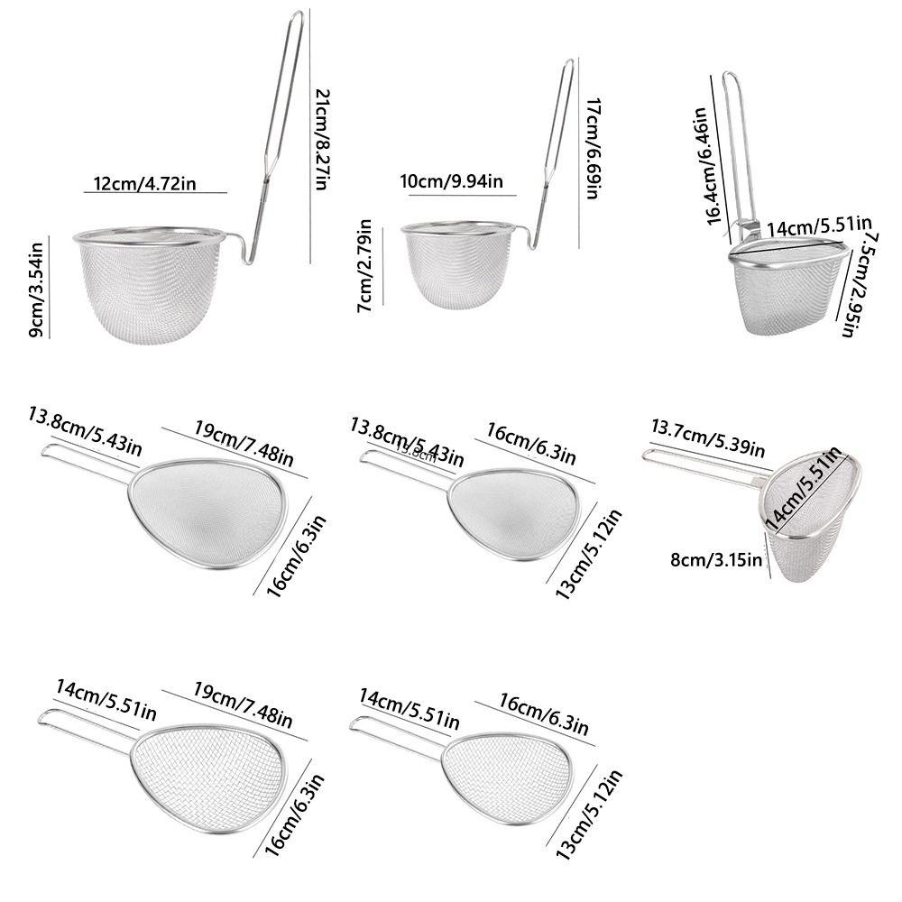 Сетчатая ложка-дуршлаг из нержавеющей стали 304, серебристая, кухонная утварь, дуршлаг для еды, ложка для корейской лапши, дуршлаг для овощей, дуршлаг для хот-пота
