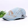 Washed Denim Cap Women'S Summer Letter Embroidery Beret Outdoor Forward Hat Foreign Trade Hot Hat