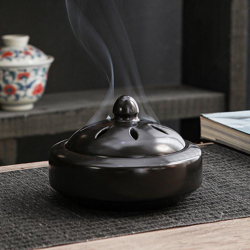 1 шт. Перегородчатая аромалампа Дзен Аромапечь Ретро Аромадиффузор Винтажная масляная горелка Элегантная