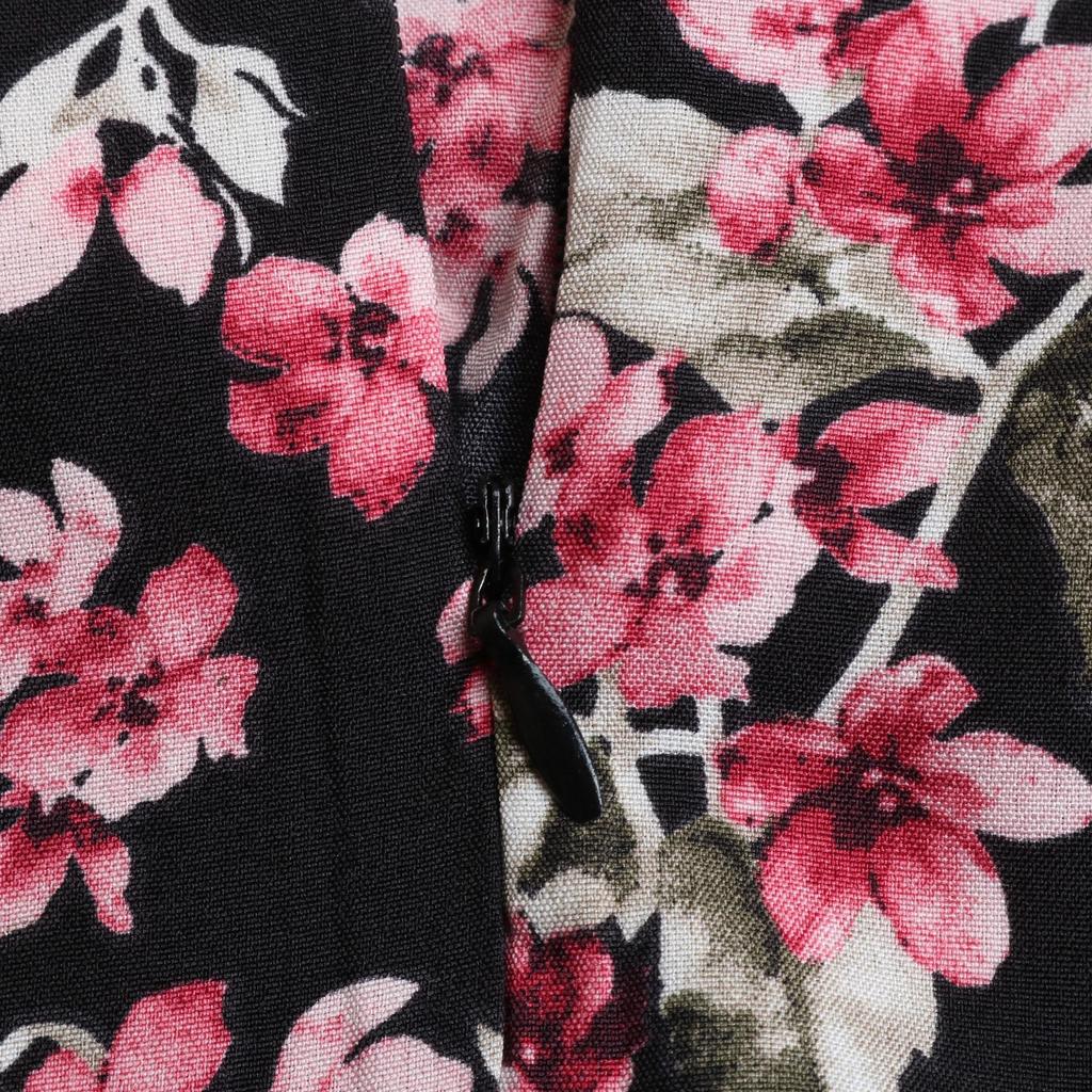 Женское платье с открытой спиной и квадратным вырезом, длинными рукавами, высокой талией и цветочным принтом