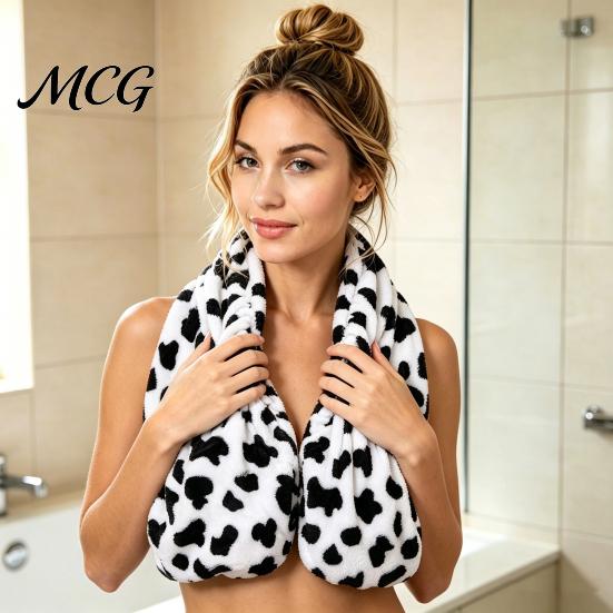 Wearable Bath Towel Hands-Free Adjustable Shower Bra for Women, Wrap Around Towel, Quick-dry Soft Drying Off After A Bath, Self-Care Skin-friendly