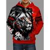 Толстовка Comfy Lion 3D Print Hoodie для мужчин - модный свитер с капюшоном и карманом-кенгуру - идеально подходит для осенней моды