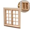 1:12 Doll House Accessories Dollhouse Window Model Wooden Square Windows Model  For DIY Toys
