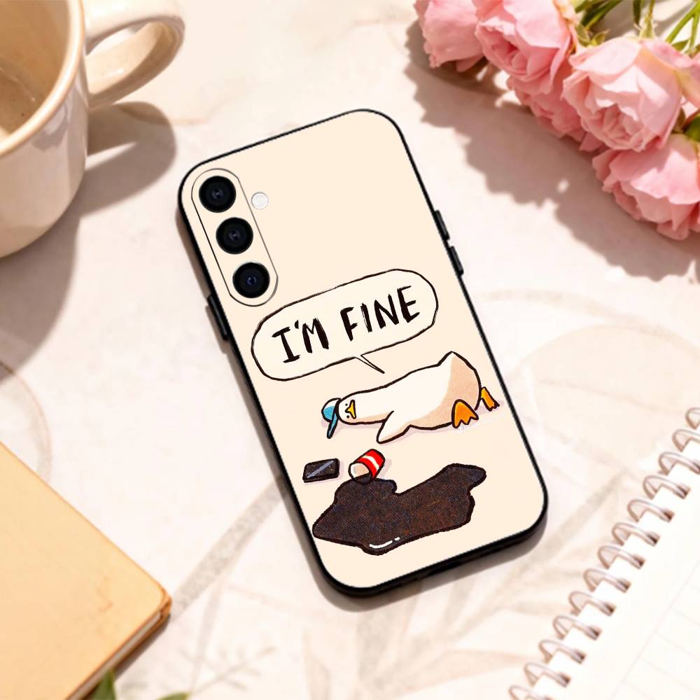 C-Хаотичная Утка Гусь Чехол для Телефона Для Samsung Galaxy A73,A72,A71,A70,A53,A52,A51,Другие Мягкий Черный Корпус