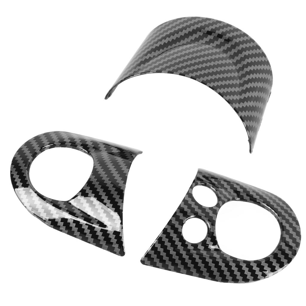 3pcs Steering Wheel Panel Cover Carbon Fiber Color Prevent Scratch for Cooper R54 R55 R56 R60