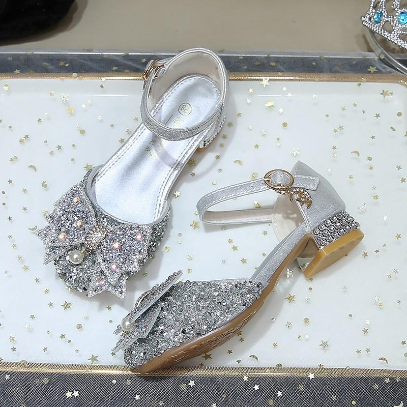 Girls Glitter Sandals Princess Party Performance Shoes Kids
