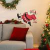 Персонализированный Бегущий Санта Клаус Рождественская Атмосфера Домашнее Украшение Наклейки на Стену
