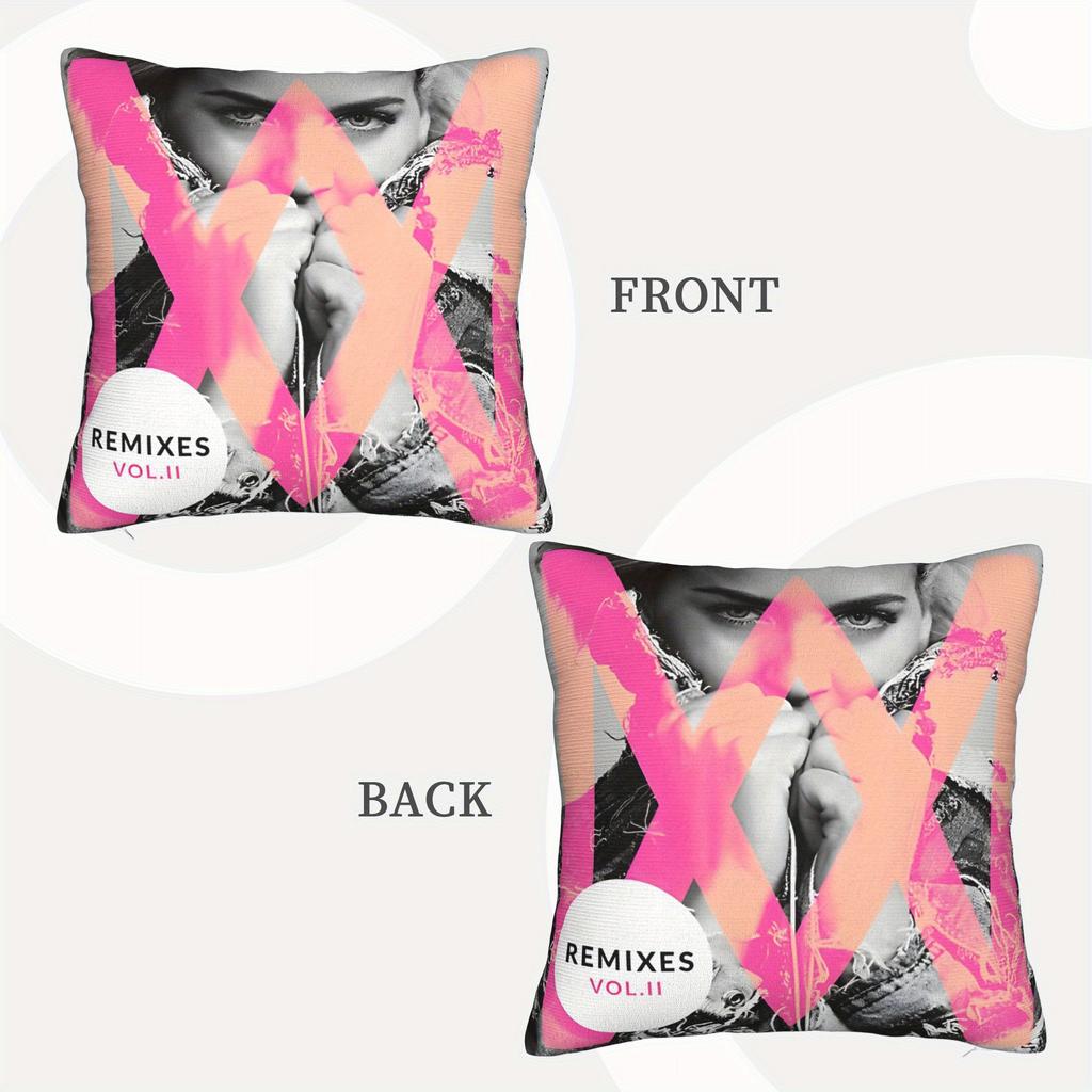 1Pc Anne Marie Alarm, Vol. Ii Album Decorative Pillowcase - Contemporary Style, Zipper Closure, Hand & Machine Washable, Po