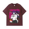 275 GSM Washed T-shirts 100% Cotton Chainsaw Man V44 Reze Print Unisex Heavy Cotton T Shirt