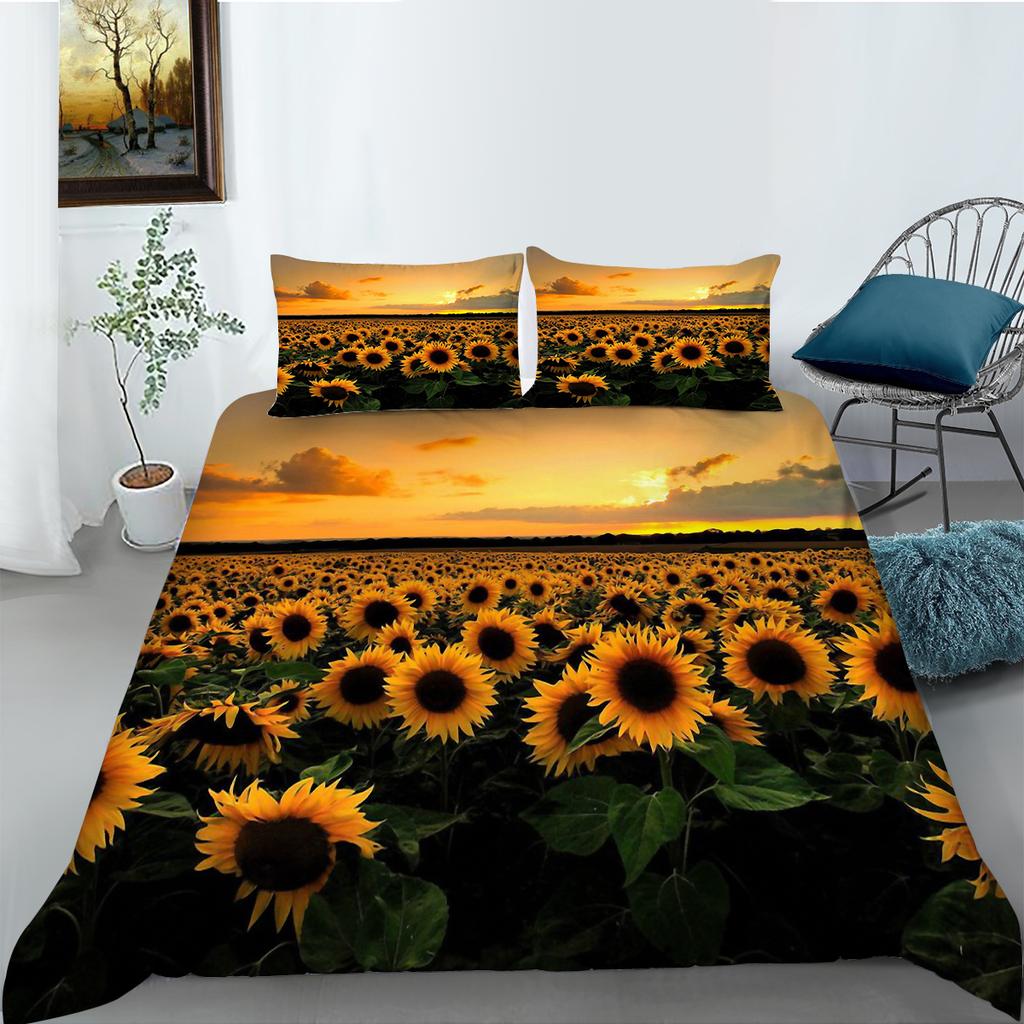 3D Digital Printed Bedding, Flower Pattern, Down Duvet Cover Set, Bedroom Down Duvet Cover, Pillowcase, Single/double Bed, Full Size Home Decoration