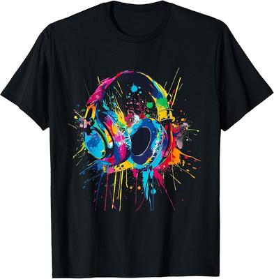 Наушники Музыка DJ Музыкальные Наушники Влагозащищенные EDM Любитель Музыки Футболка Унисекс Футболка