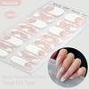 Harunouta Jelly Pink Glitter Semi Cured Gel Nail Sticker Long-Lasting UV Nail Sticker UV/LED Extension Gel Polish Full Cover