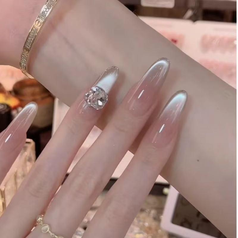 3D Bow & Heart Red Polka Dot Wearable Nail Art Stickers - Long Thin Girly Design