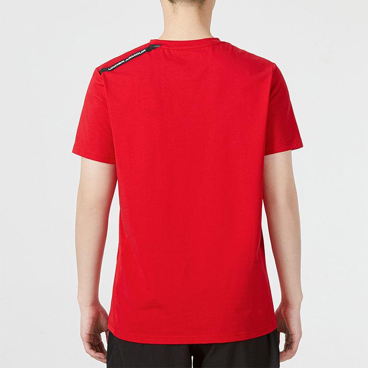 Under Armour T Shirts Men's Red Crew Neck Moderate Straight Fit 22500514-600