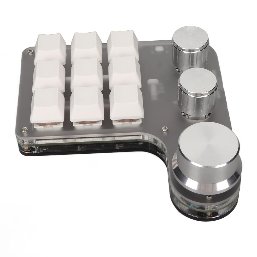 Custom Keypad 9 Keys 3 Knobs Programmable RGB Backlit Programming Macro Keypad for Computer Gaming Software