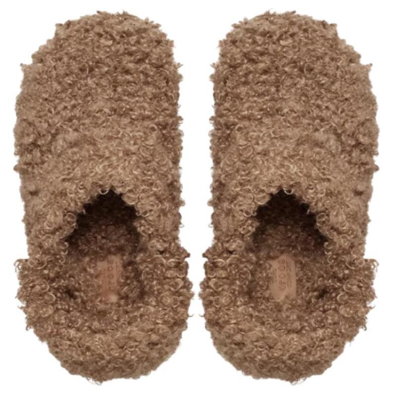Crocs Stylish and Versatile EVA Anti-abrasion Toe Slippers Unisex Brown