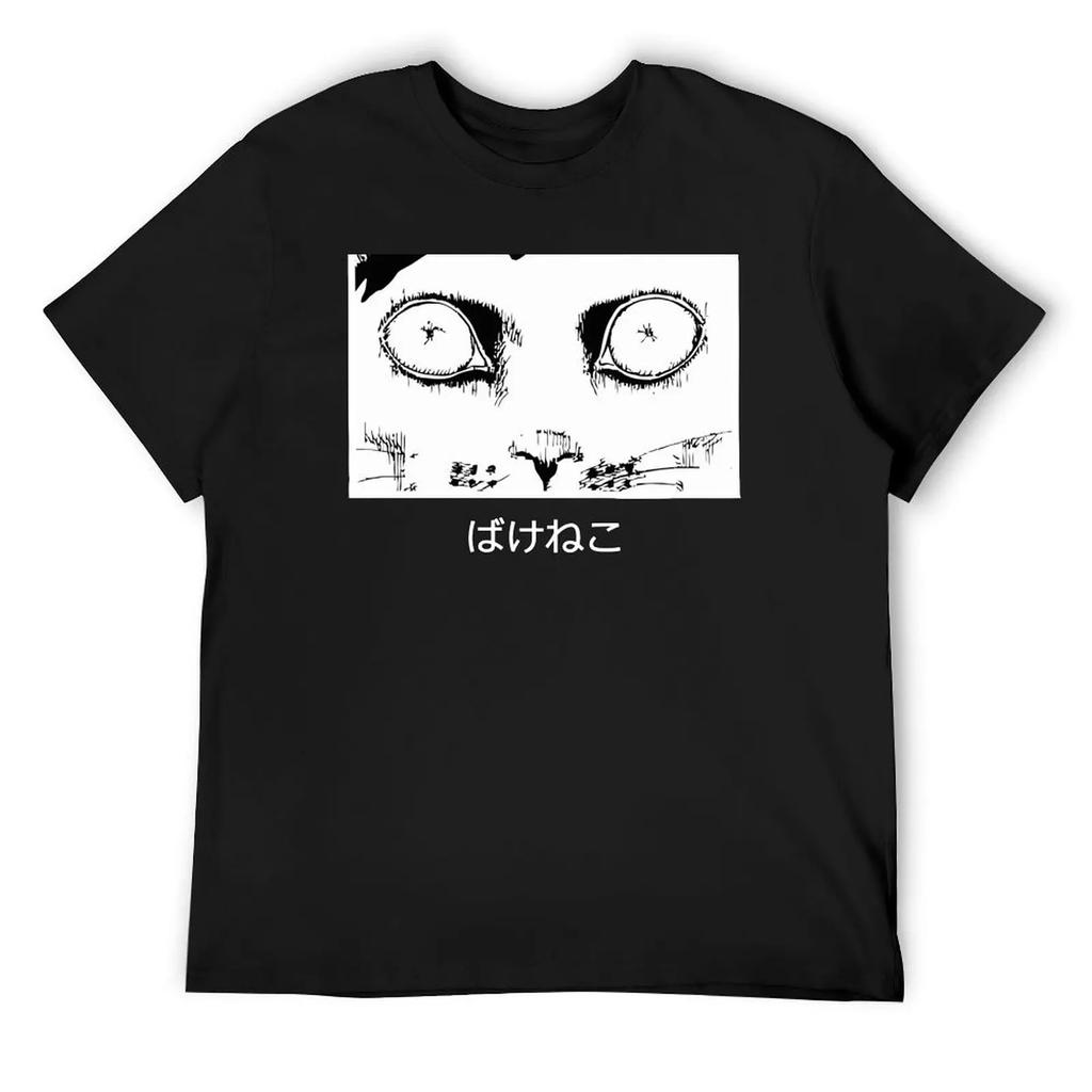 Футболка Bakeneko Evil Cat, баскетбольные футболки с графическим принтом, мужская одежда, мужские забавные футболки