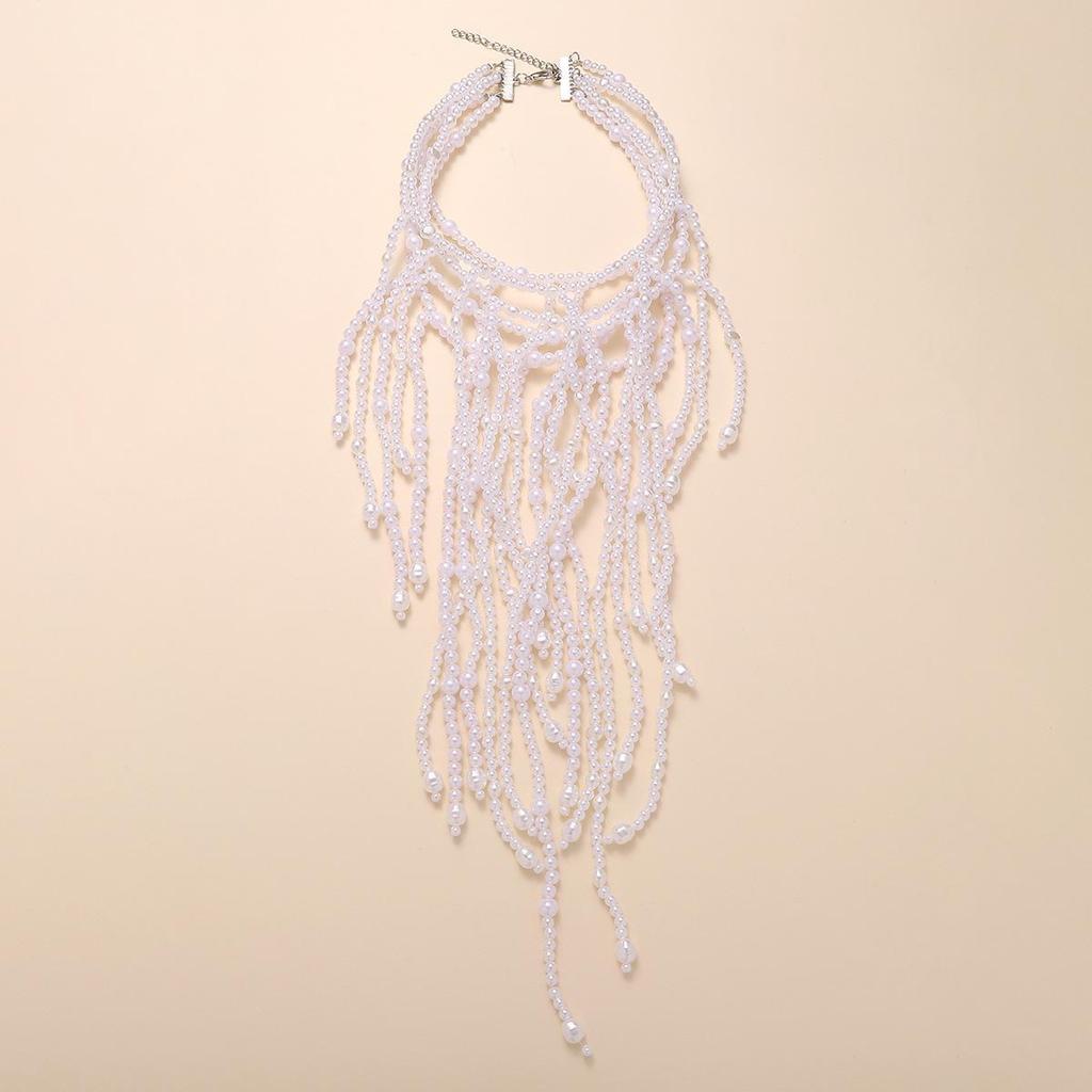 Европейская и американская мода многослойное плетеное ожерелье с кисточками для женщин