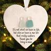 Heart-Shaped Sea Glass Friendship Decor Heart Keepsake Christmas Ornament For Xmas Tree