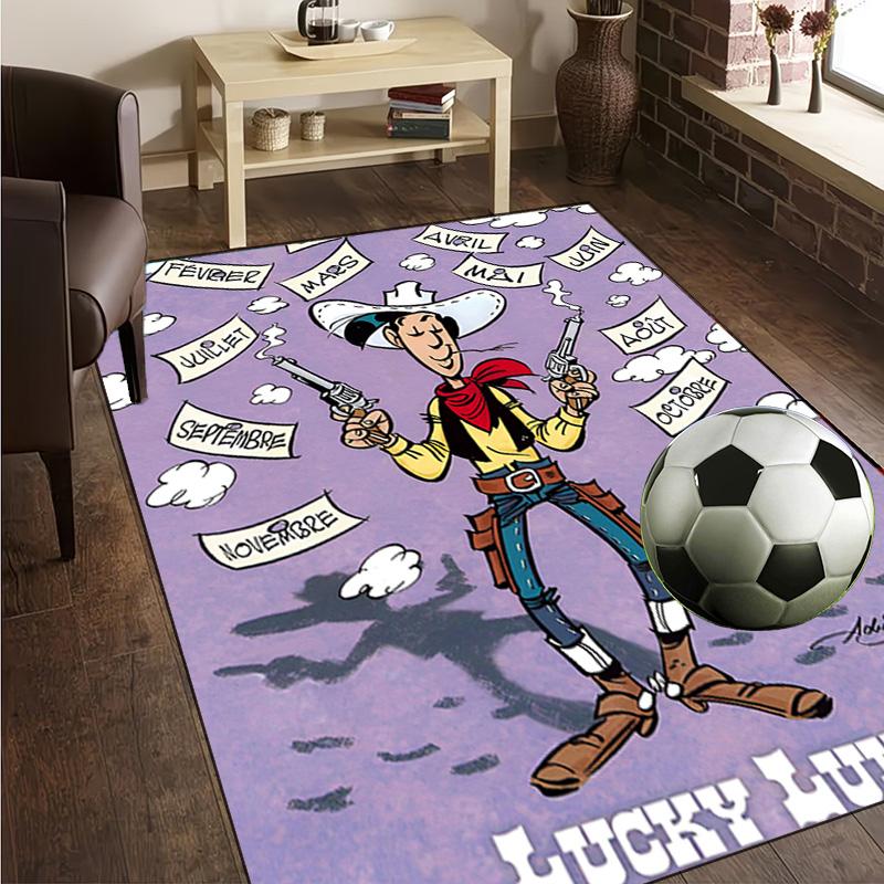 Luke Wild West Rug Office Carpet Non-Slip Mat, Chair Rug Floor Covering for Gaming, Bedroom, Living Room , Home Decor Christmas Gift
