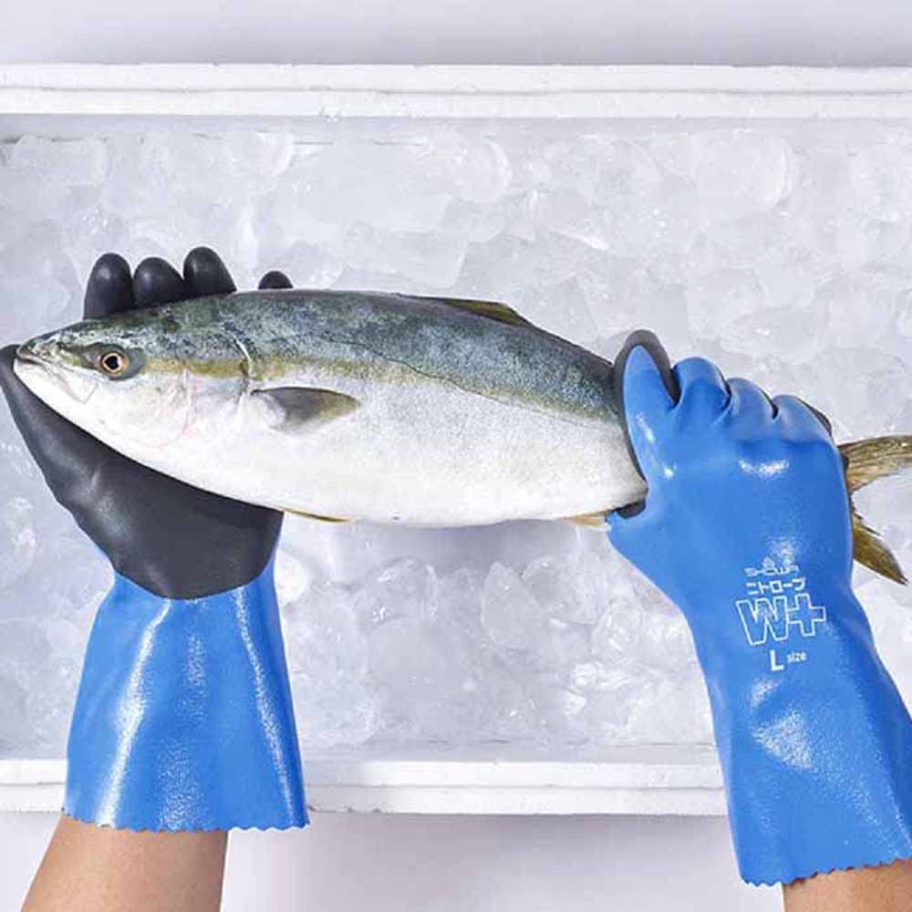 Showaglove 378 Plus Нитробензостойкие Водонепроницаемые и Рабочие Размер 1 Пара Нет. Маслостойкие перчатки W+, M, Синие, (Набор 2)